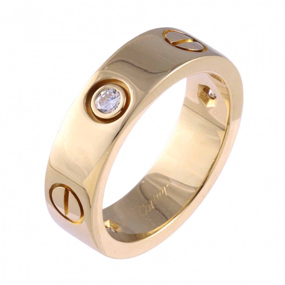 Cartier Love Half Diamond Ring 18K
