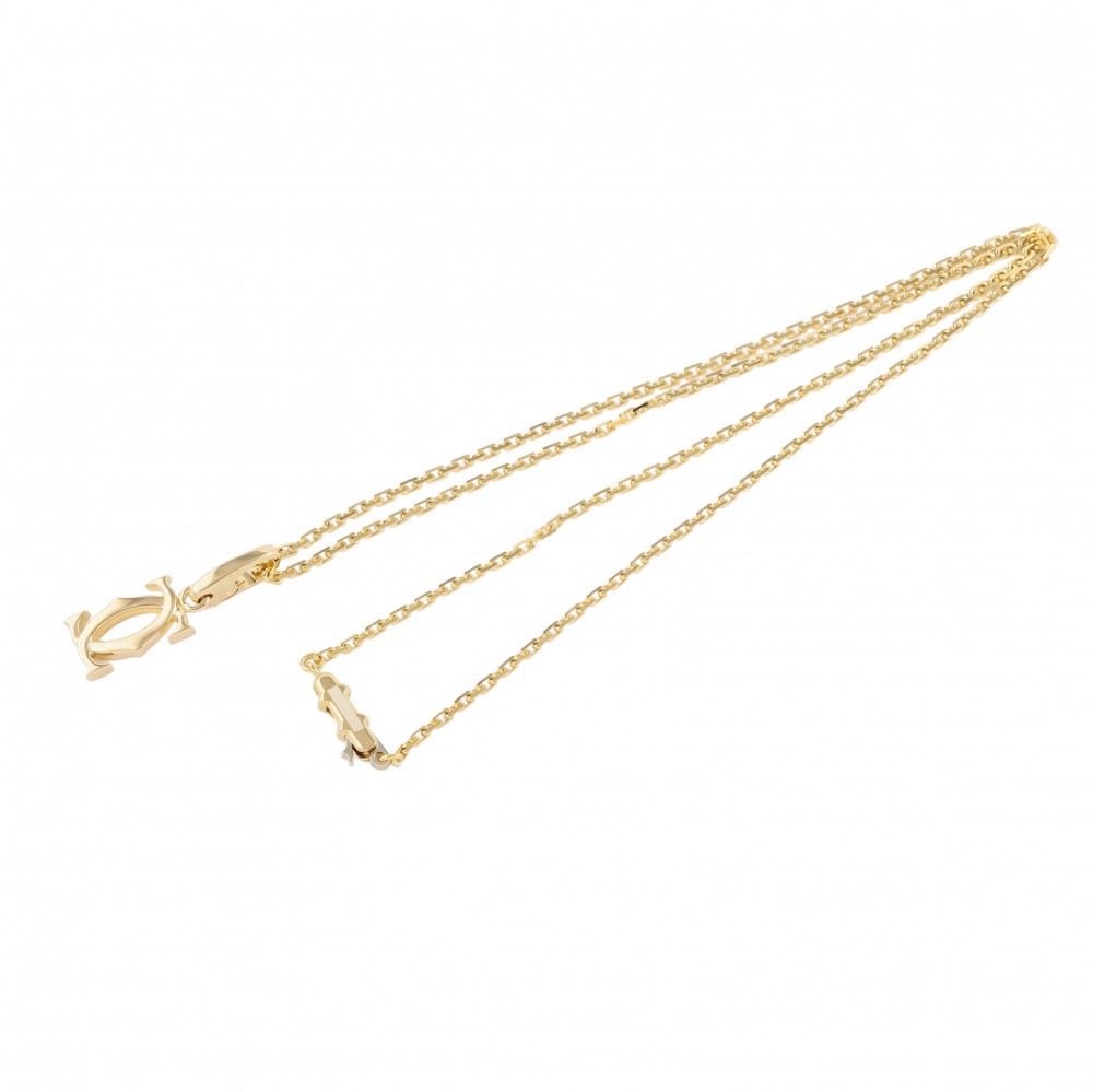 Cartier 2C Necklace C Do Charm 18K Yellow Gold