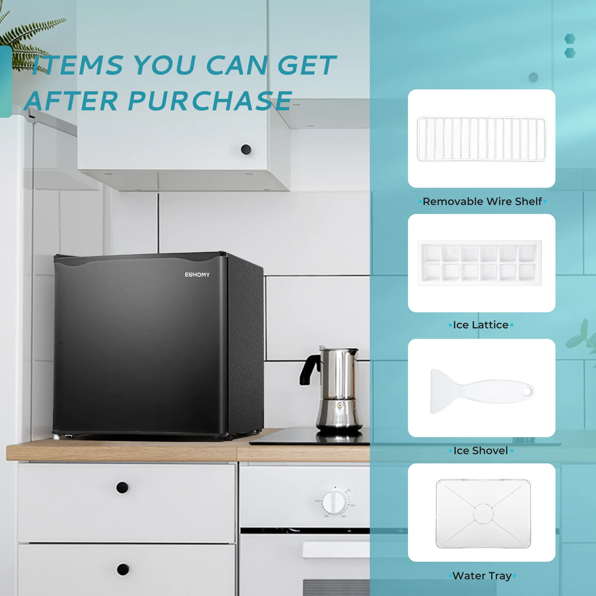 1.7 Cu.Ft Mini Fridge with Compact Freezer Temperature Control