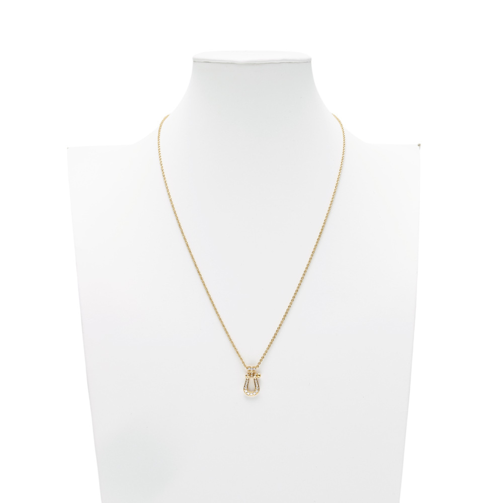 FRED Force 10 Mm Necklace 18K Yellow Gold Diamond 3B0201-7B0230