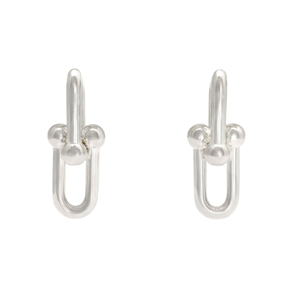 Tiffany & Co. Hardware Link Earrings Sterling Silver 68533694