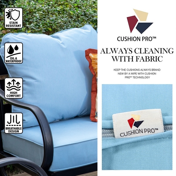 MAISON ARTS 5/7Seat Patio Conversation Set,Sofa Set with 2 x Single Sofa Chairs,1 x 3seater Sofa and Coffee Table/Ottomans