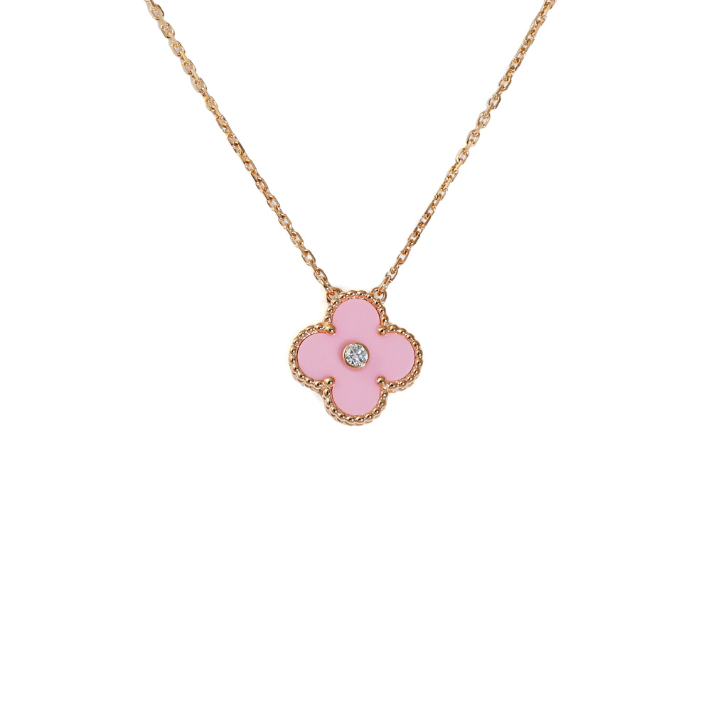 Van Cleef & Arpels Vintage Alhambra 2015 Holiday Limited Necklace 18K Rose Gold