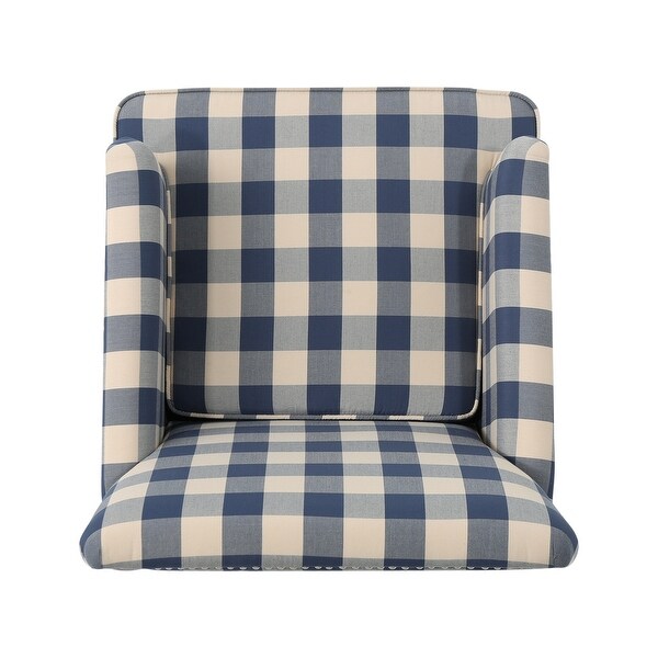 Modern Fabric Tufted Club Chair with Arms and Nailhead,Easy to Assemble