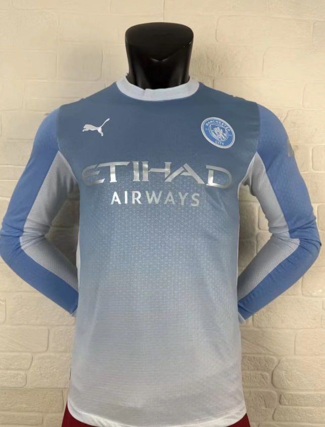 Manchester City 26/27 home player version long sleeved jersey