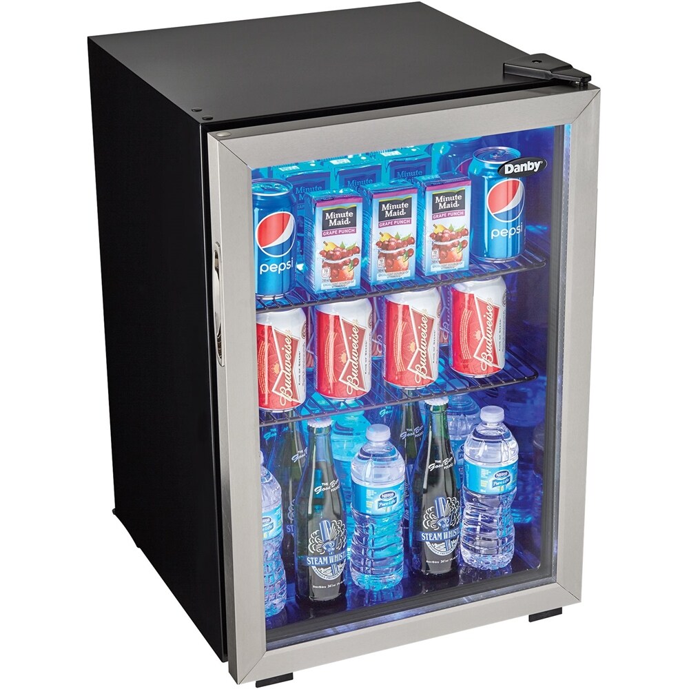 Danby - 95-Can Beverage Cooler - Stainless Steel