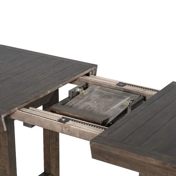 Extendable Dining Table Set,with Butterfly Leaf and6 Upholstered chair