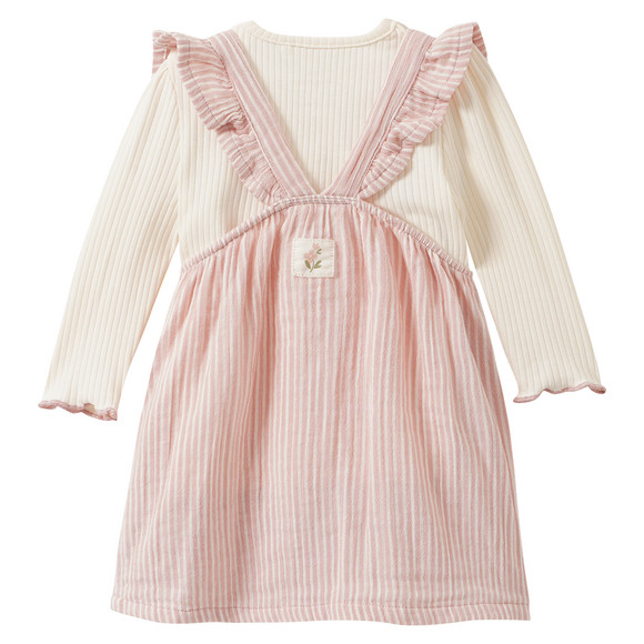 Topomini Pure Collection Newborn Set mit Latzkleid und Rippshirt