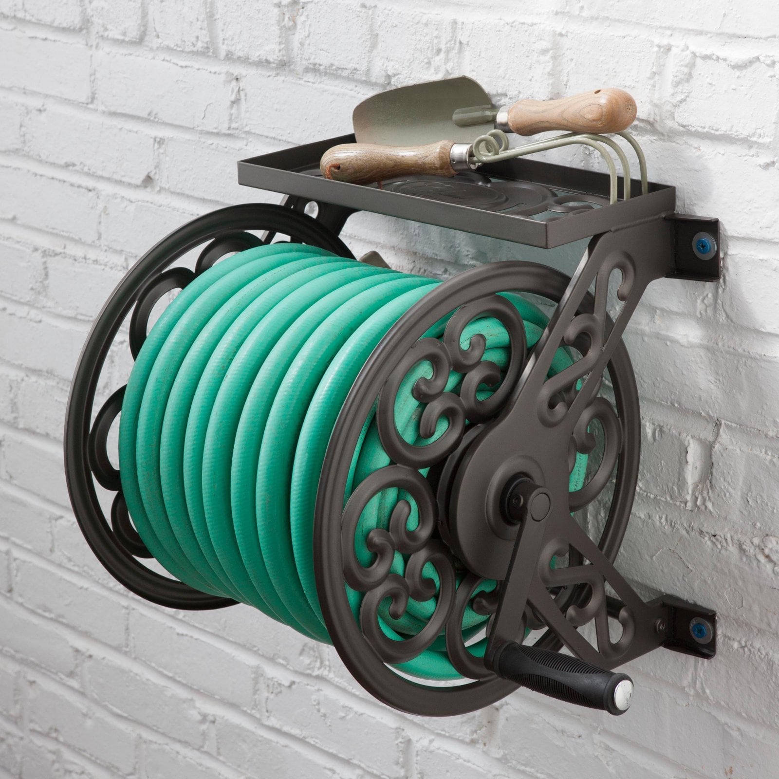 Liberty Garden 125′ Decorative Wall-Mounted Hose Reel