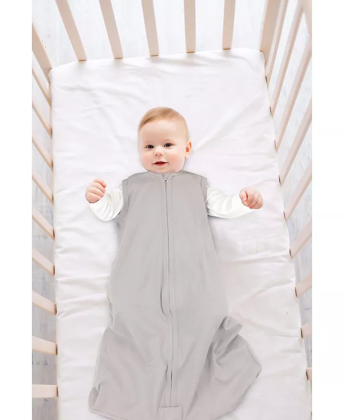 Bublo Baby Baby Wearable Blanket, Cotton Sleep Sacks for 6-12 Months, Grey