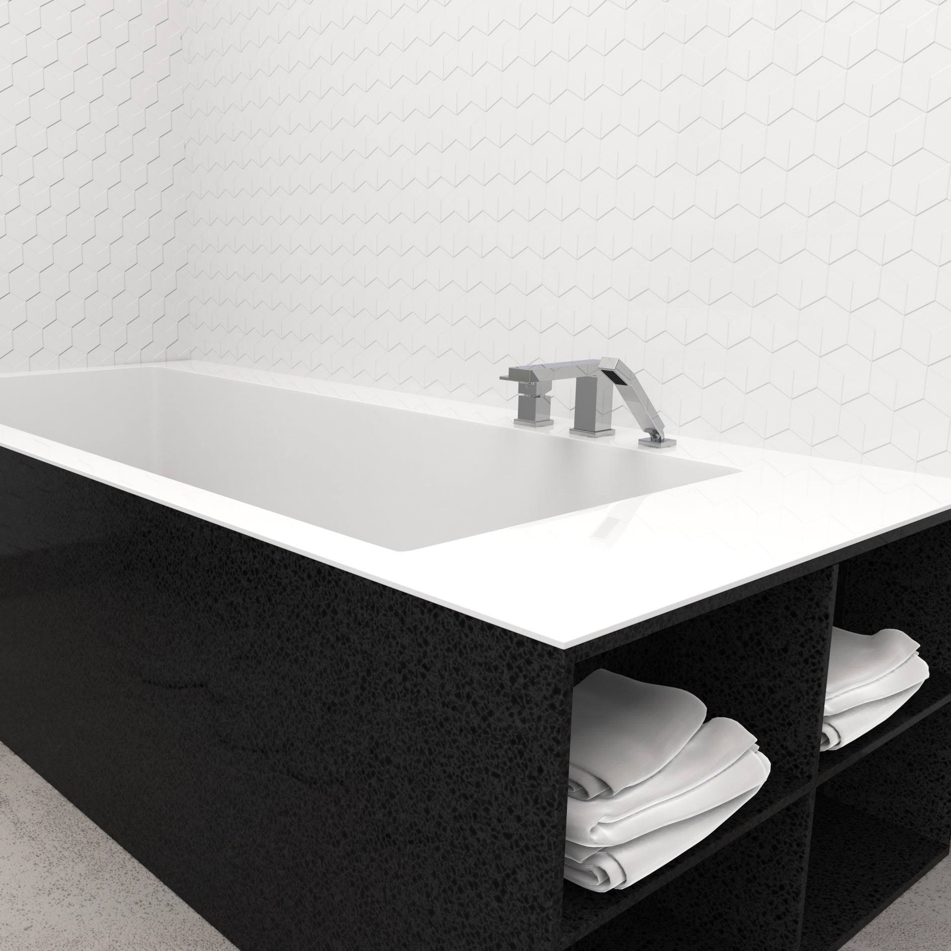 Belanger QUA43CCP Single Handle Deck-Mount Roman Tub Filler with Hand Shower, Polished Chrome