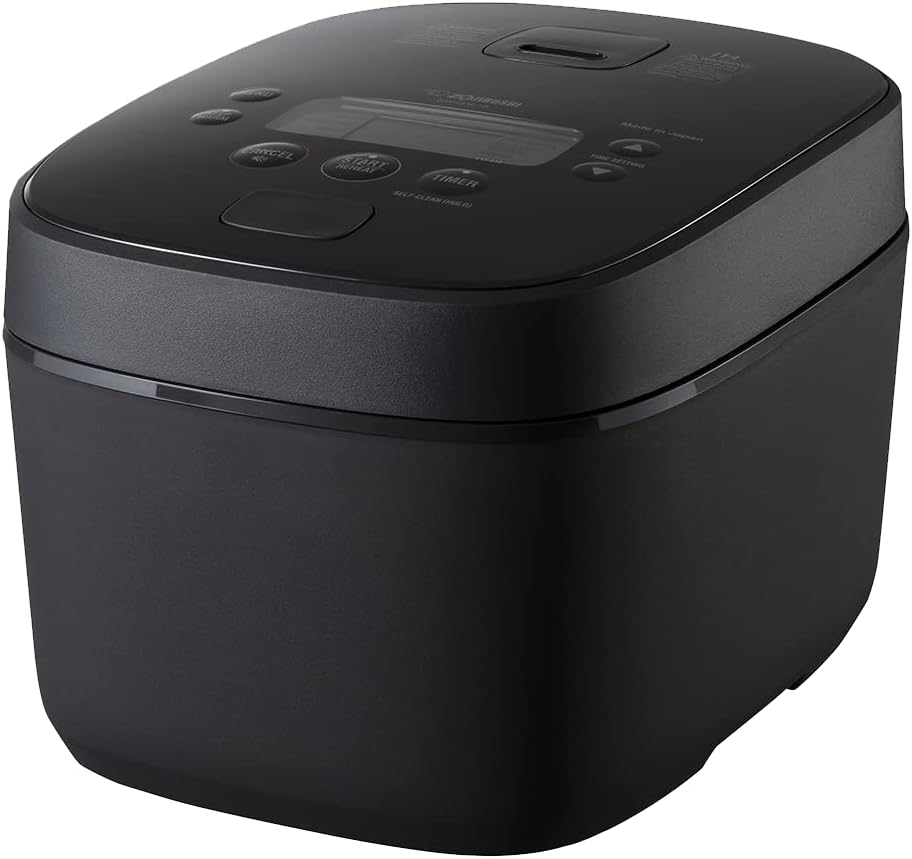 Induction Rice Cooker and Warmer, 5.5 Cup Capacity, Black, 9.25 x 12.25 x 7.88