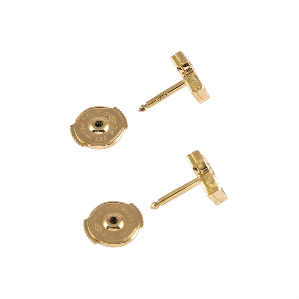 Cartier Hindu K18YG Yellow Gold Earrings Diamond