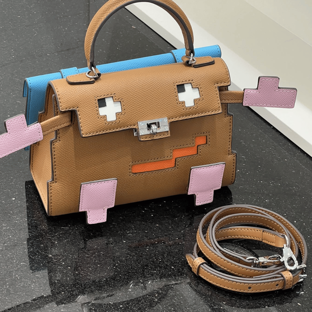 Hermès Kelly Pixel Bag Tan/Multi-Color 7.9 Inches