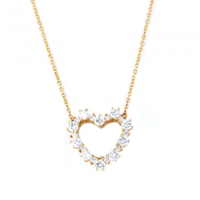 Tiffany & Co. Tiffany Yellow Gold Sentimental K18YG Necklace Diamond