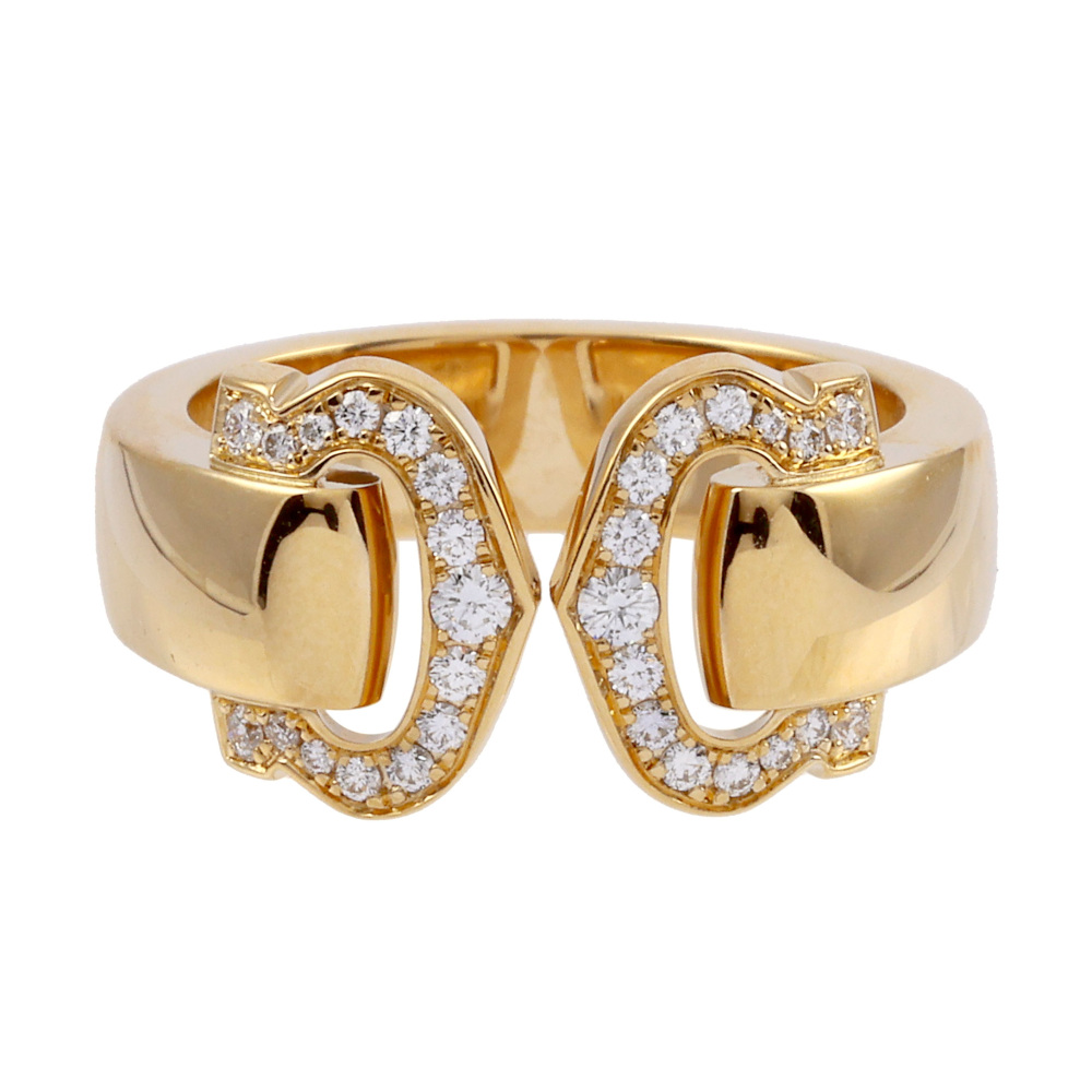 Cartier Boucurse K18YG Yellow Gold Ring Diamond