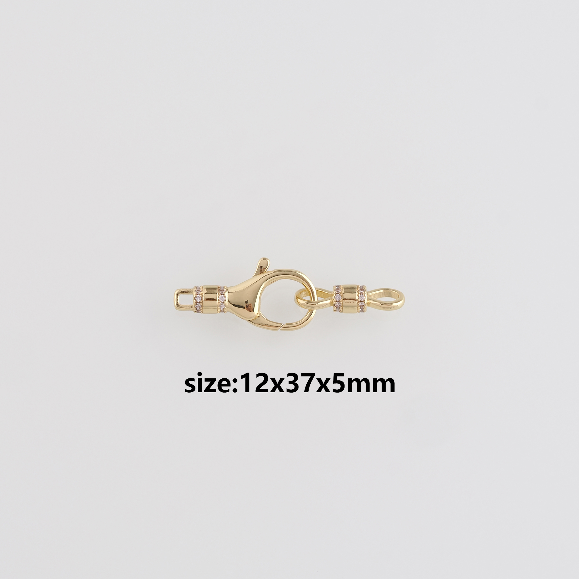 18K Gold Filled End Clasp,Hook Clasps,Connector End Cap Clasp for DIY Jewelry Necklace Bracelet