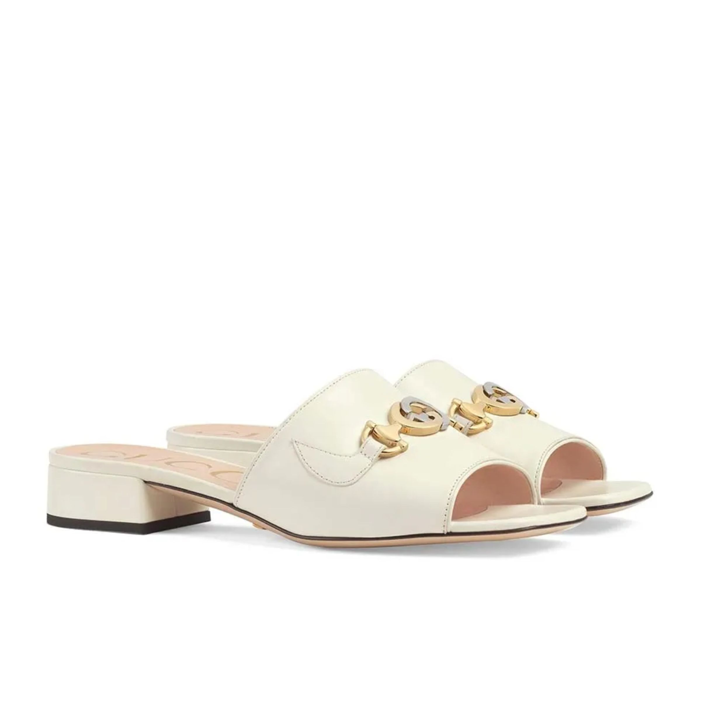 Gucci Zumi Leather Slide Sandals