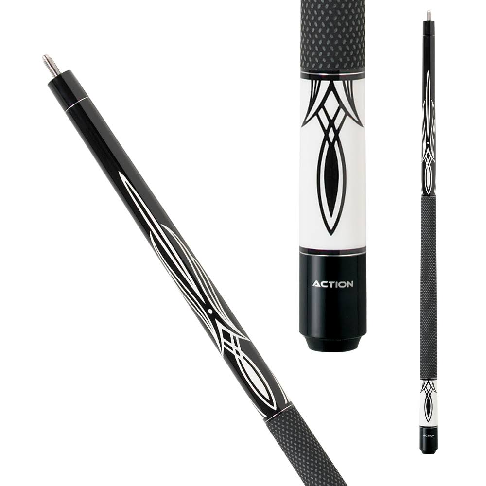 Action BW01 Black and White Pool Cue 18.0 oz