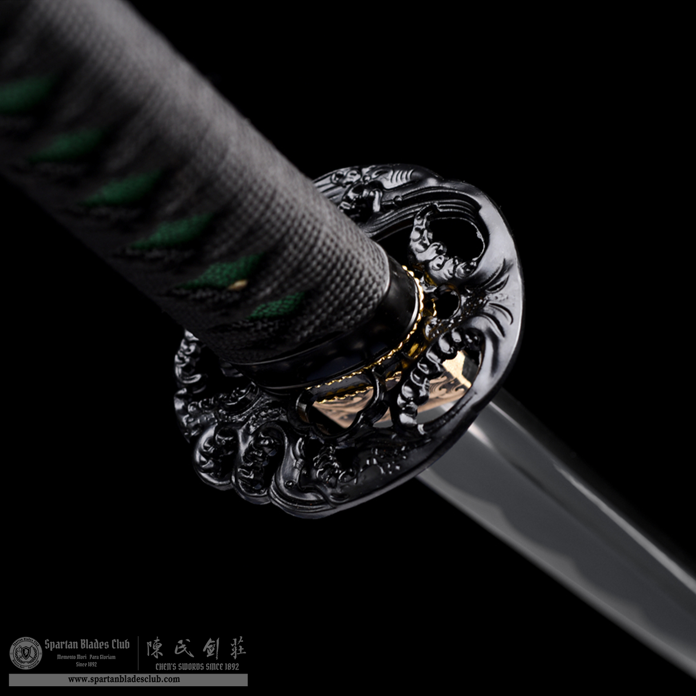 HW37 | Cuiming | Not Sharpened | Practice Sword | Katana | Carbon Steel | Black | Full-tang | Spartan Blades Club | CHEN'S SWORDS 1892 - Spartan Blades Club - 陳氏劍莊1892