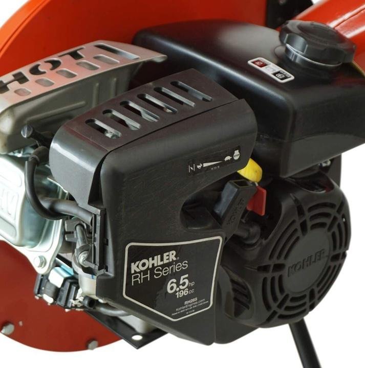 196cc Gas Powered Wood Chipper Shredder Shred Branches w/ 6.5hp Kohler Engine