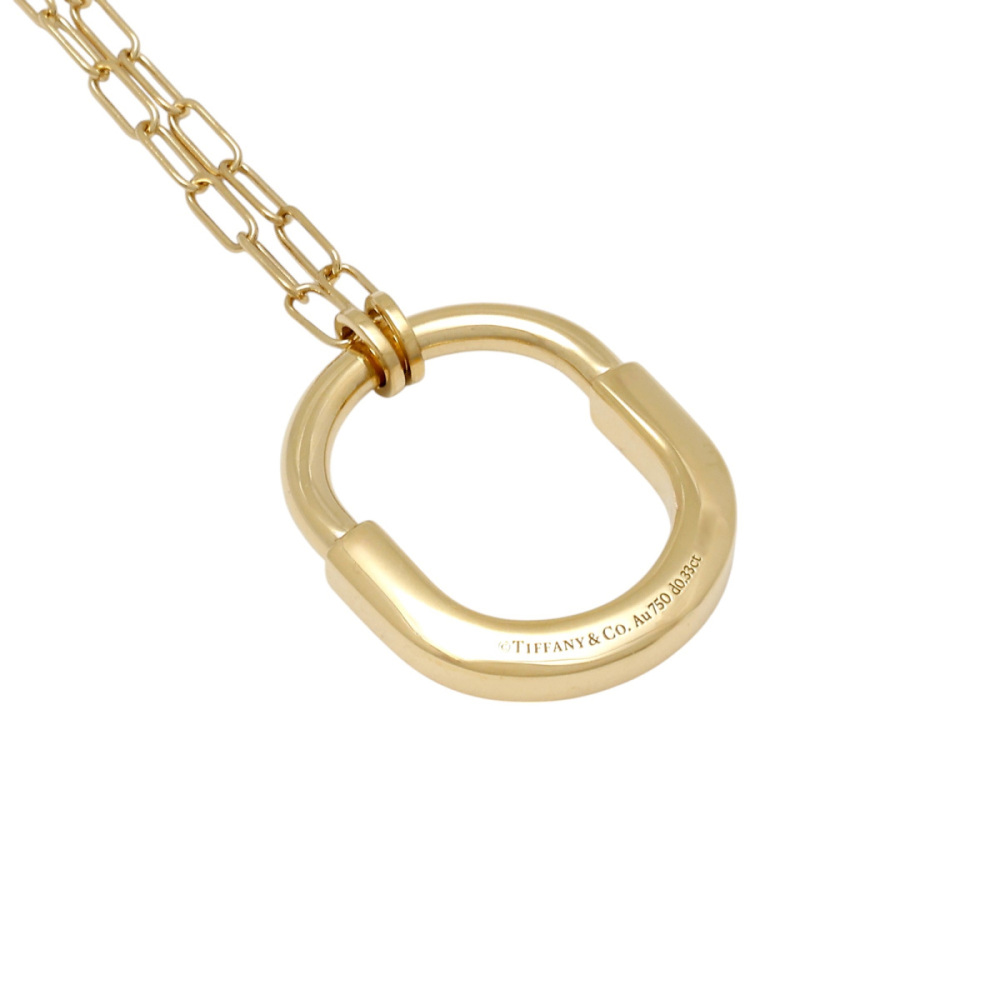 Tiffany & Co. Lock Necklace 18K Yellow Gold Diamond 72342127