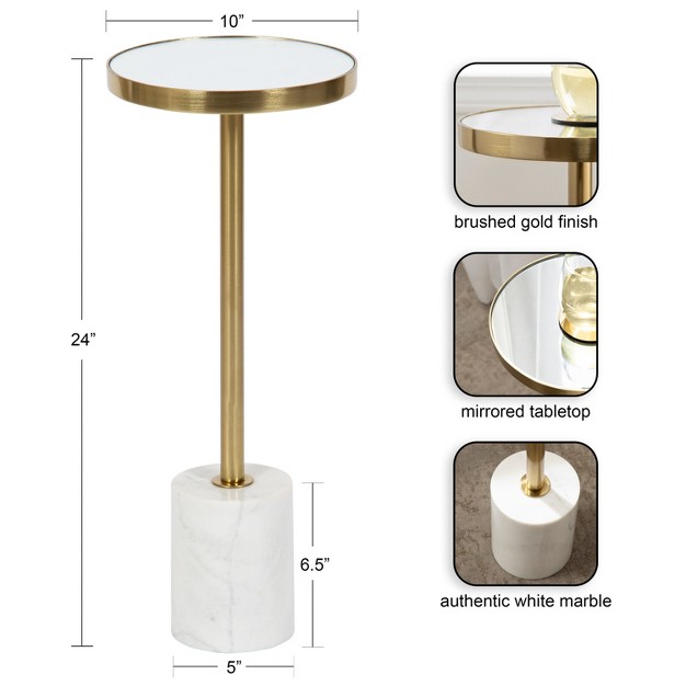 Kate And Laurel Hescott Mirrored Drink Table