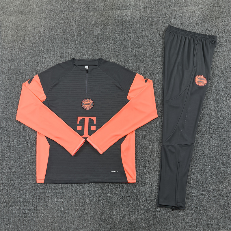 Adult/ Kids Bayern München Half Zipper Training Suit - Gray