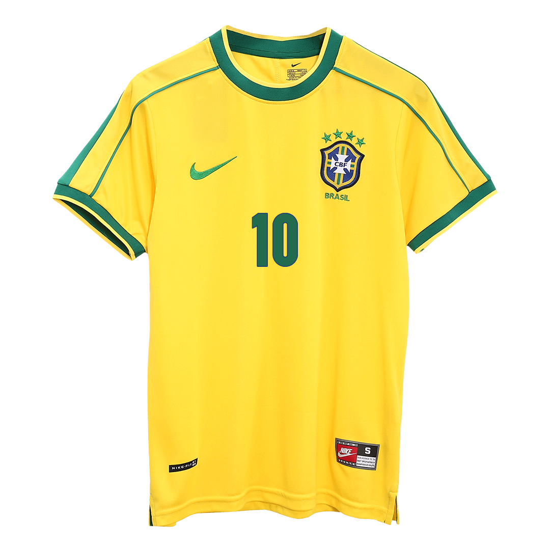 Retro Soccer Jersey RIVALDO #10 Brazil Home 1998