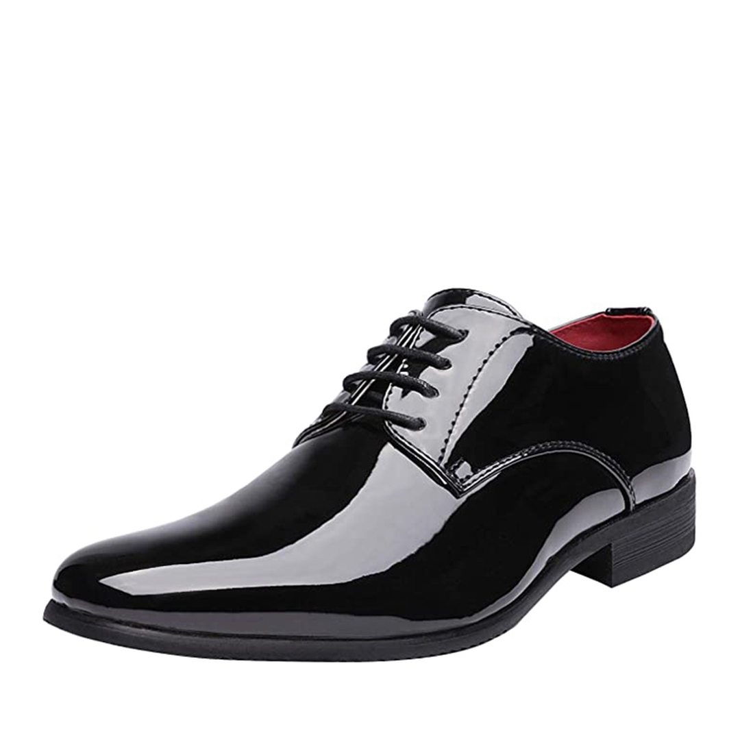 Men's Classic Glossy PU Oxford Shoes