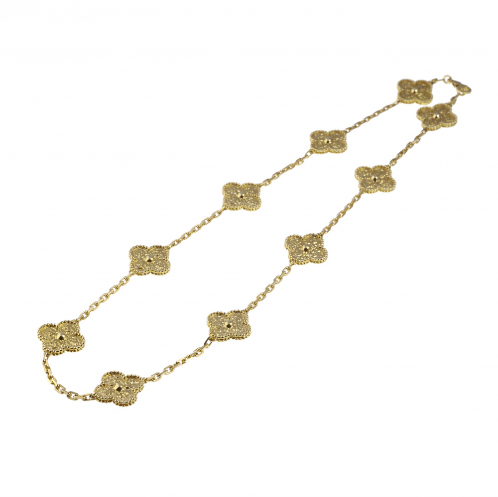 Van Cleef & Arpels Vintage Alhambra Necklace 18K Yellow Gold VCARO1ID00