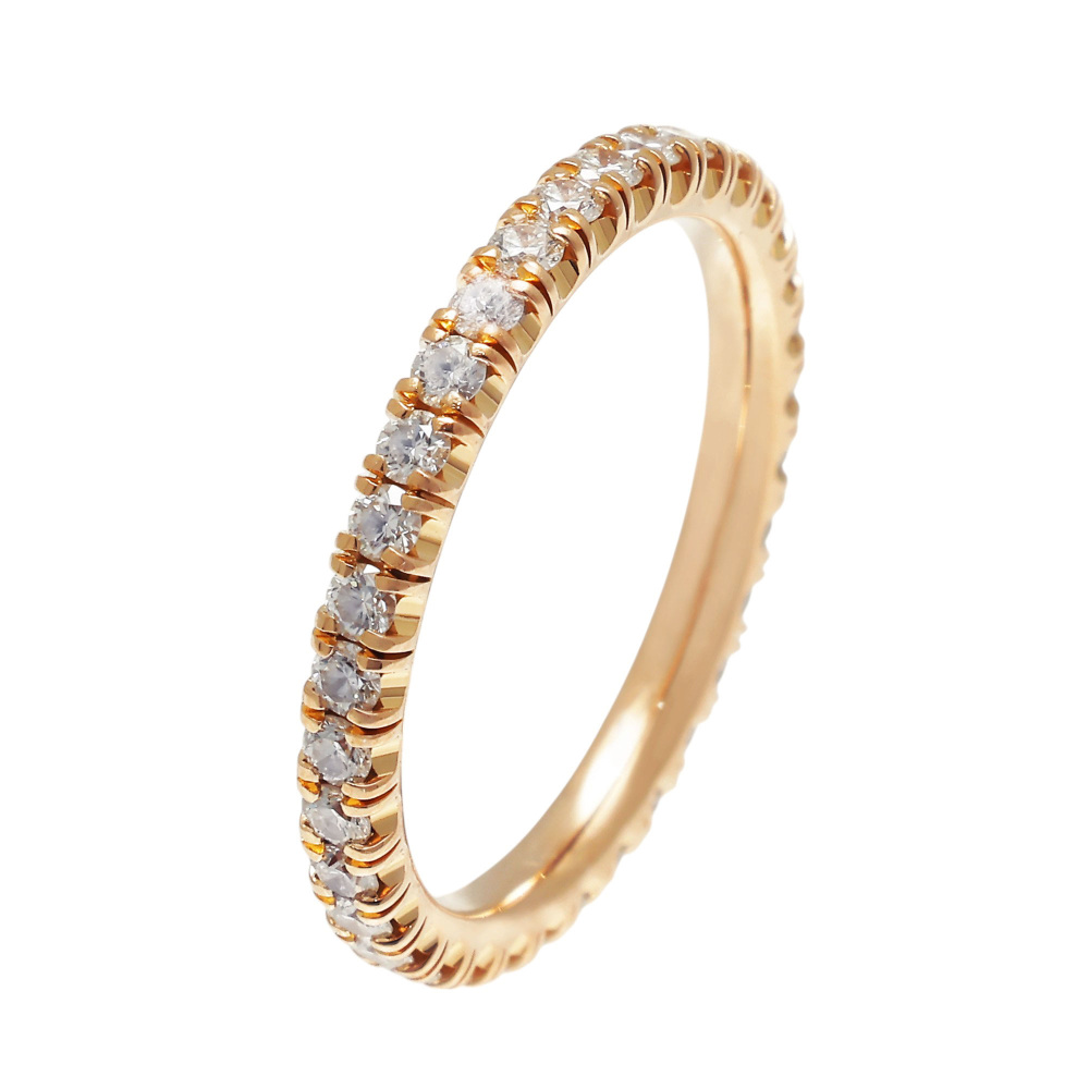 Cartier Ethancel Do Wedding Rings 18K Rose Gold Diamond B4210500
