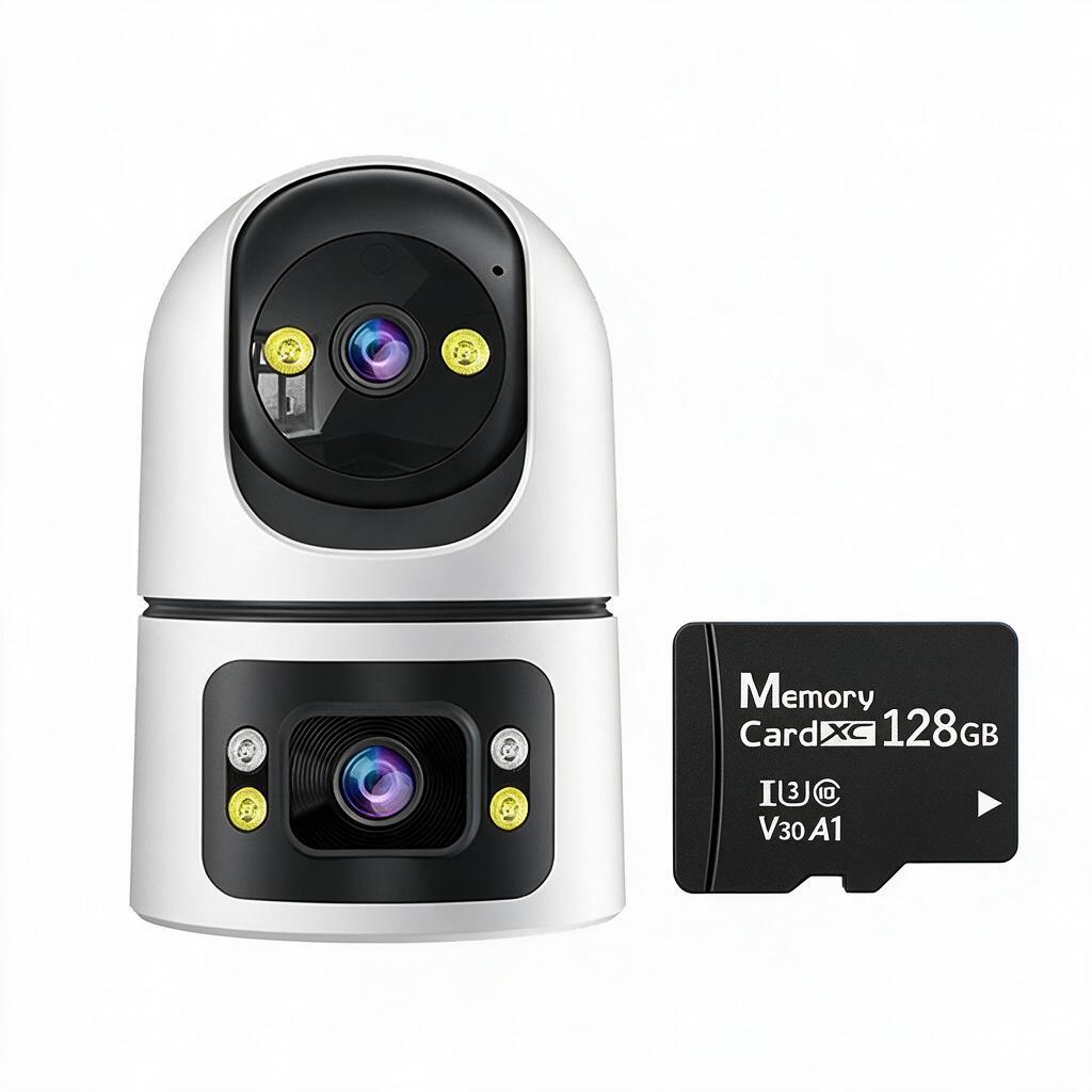 กล้องวงจรปิด WiFi ภายในบ้านแบบเลนส์คู่ ความคมชัดสูง พร้อมมุมมอง 360 องศา รองรับการพูดคุยสองทางผ่านระบบไร้สาย