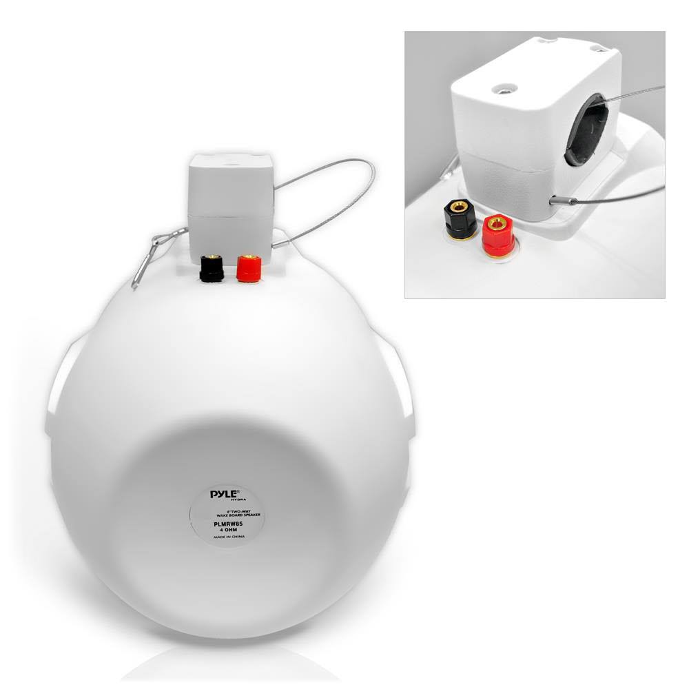 Pyle PLMRW65 2-Way White Wakeboard Speakers (6.5