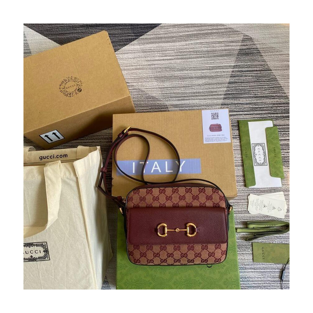 Gucci Horsebit 1955 Small Bag in Burgundy