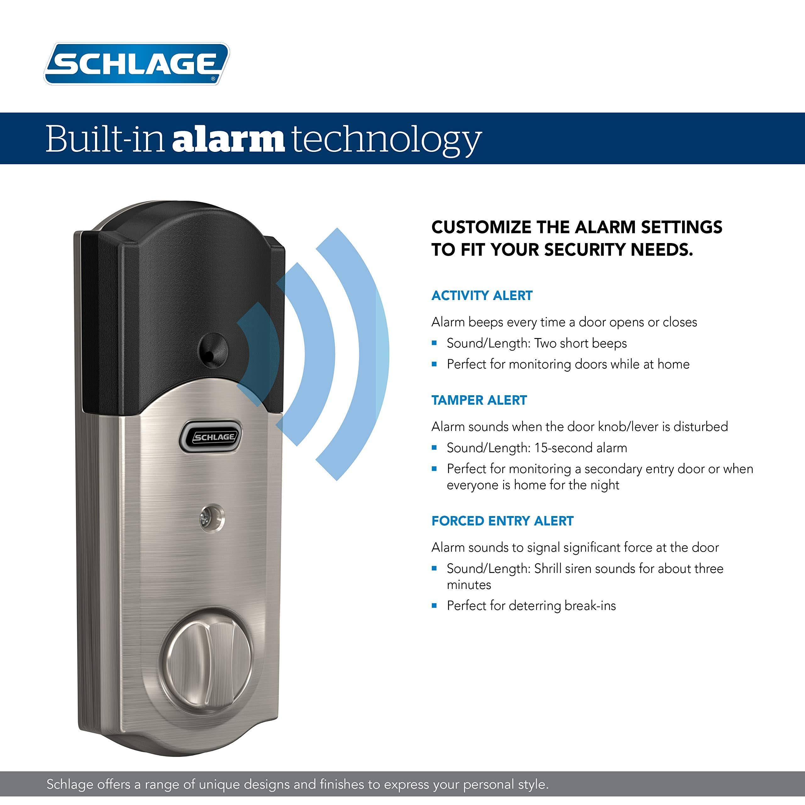 Schlage BE469NX-CAM Connect Camelot Touchscreen Electronic Deadbolt, Bronze
