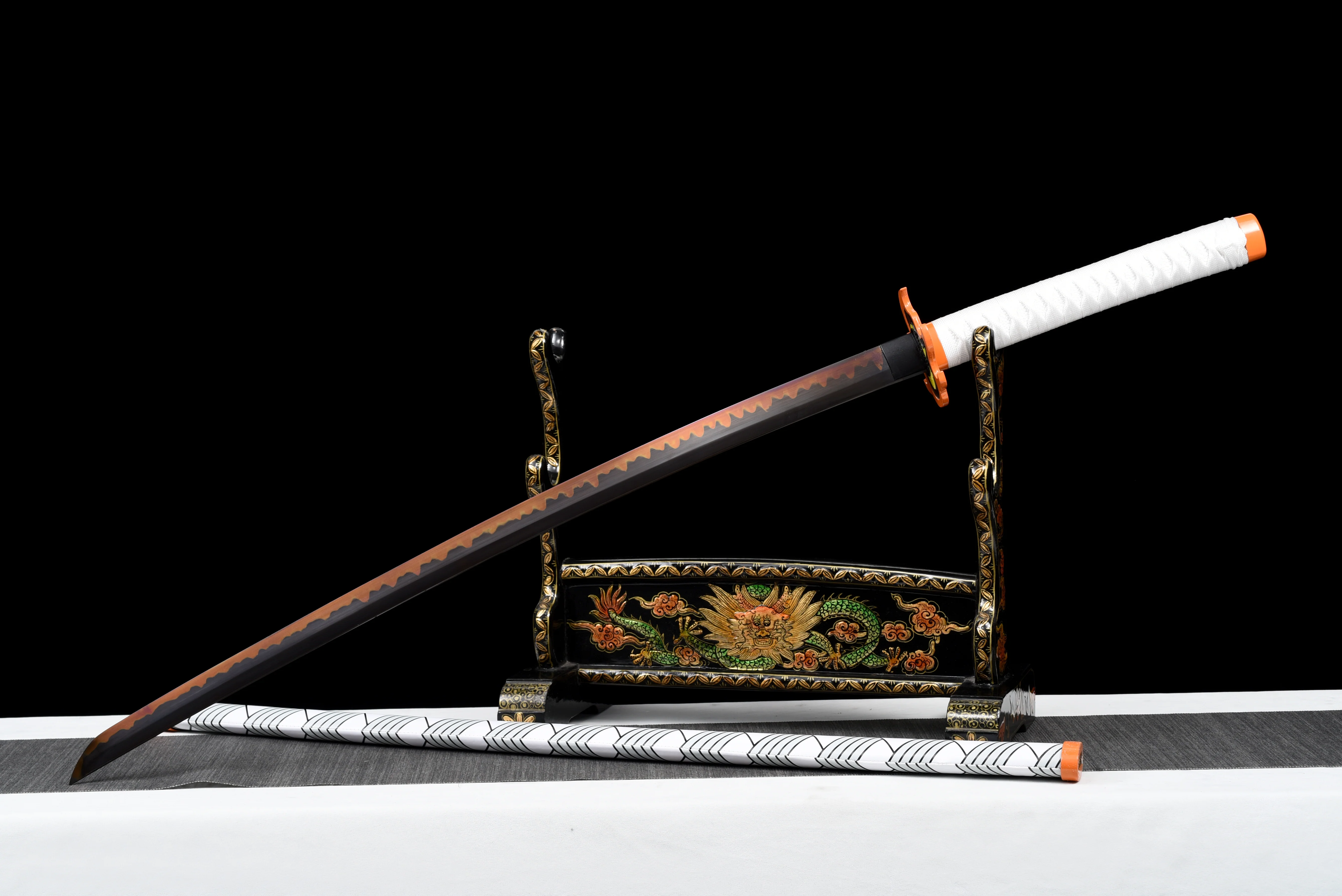 Rengoku Katana – T10 Clay Tempered, Real Hamon, Full Tang