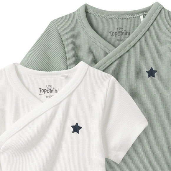 Topomini 2 Newborn Wickelbodys mit Rippstruktur