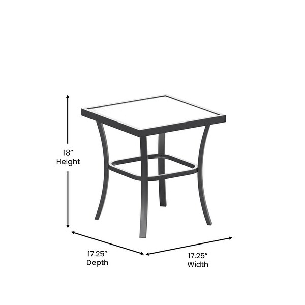 3 Piece AllWeather Rocking Chairs and Glass Top Table Bistro Set