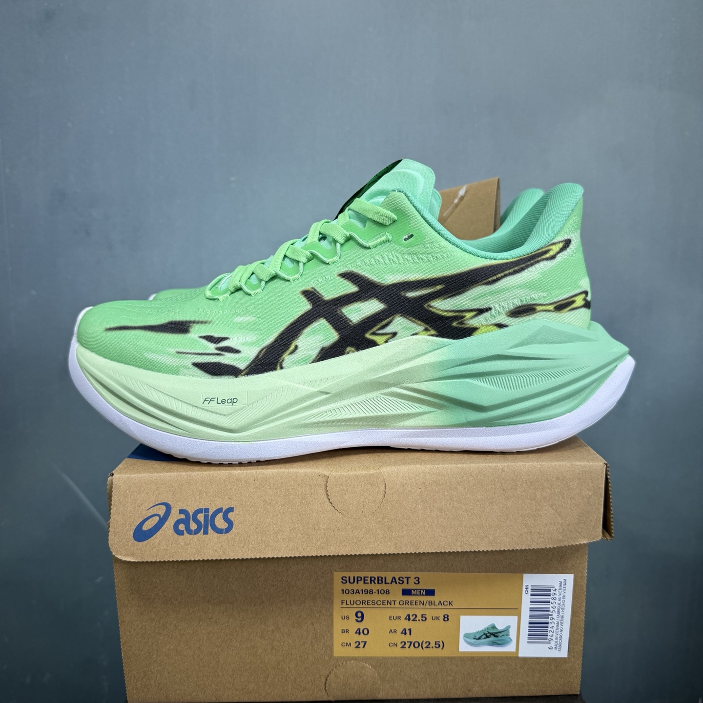 ASICS Superblast 3 Fluorescent Green/Black