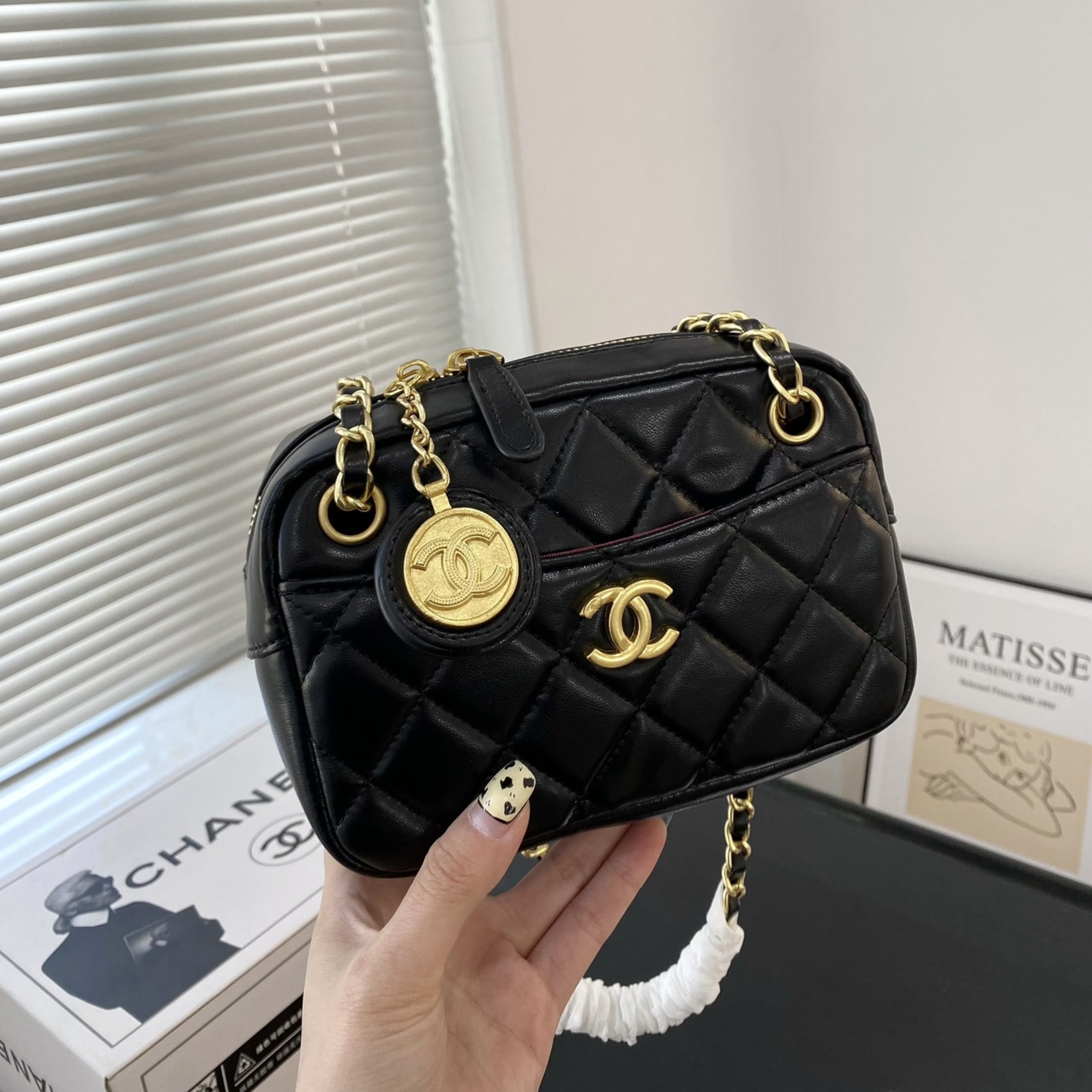 Chanel Mini Camera Case Black 18Cm/7.1in