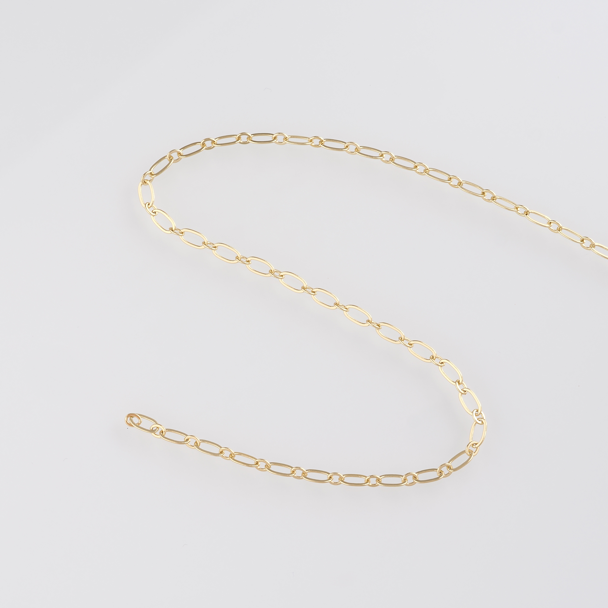 18K Gold Filled Cable Chain Necklace,Dainty Thin Link Chain,Gold Chain Necklace for Women DIY Jewelry Making Supply