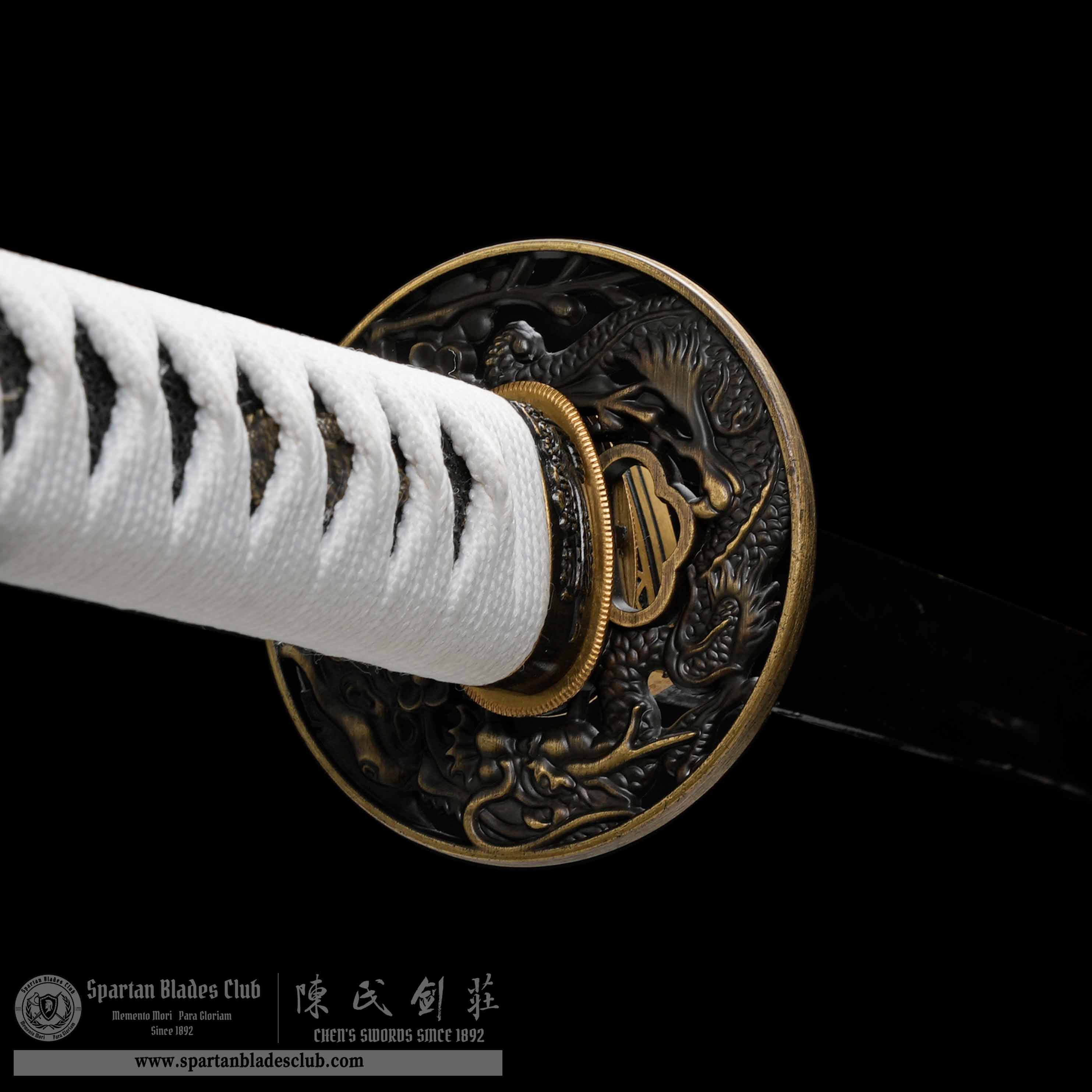 HY162 | YunLoong Samurai | Katana | T10 Steel Clay-tempered | Real Hamon | Loong (Chinese dragon) | Battle-Ready | Full-tang | Spartan Blades Club | CHEN'S SWORDS 1892 - Spartan Blades Club - 陳氏劍莊1892