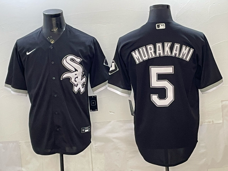 Men's Chicago White Sox Munetaka Murakami #5 Black Replica Player Jersey