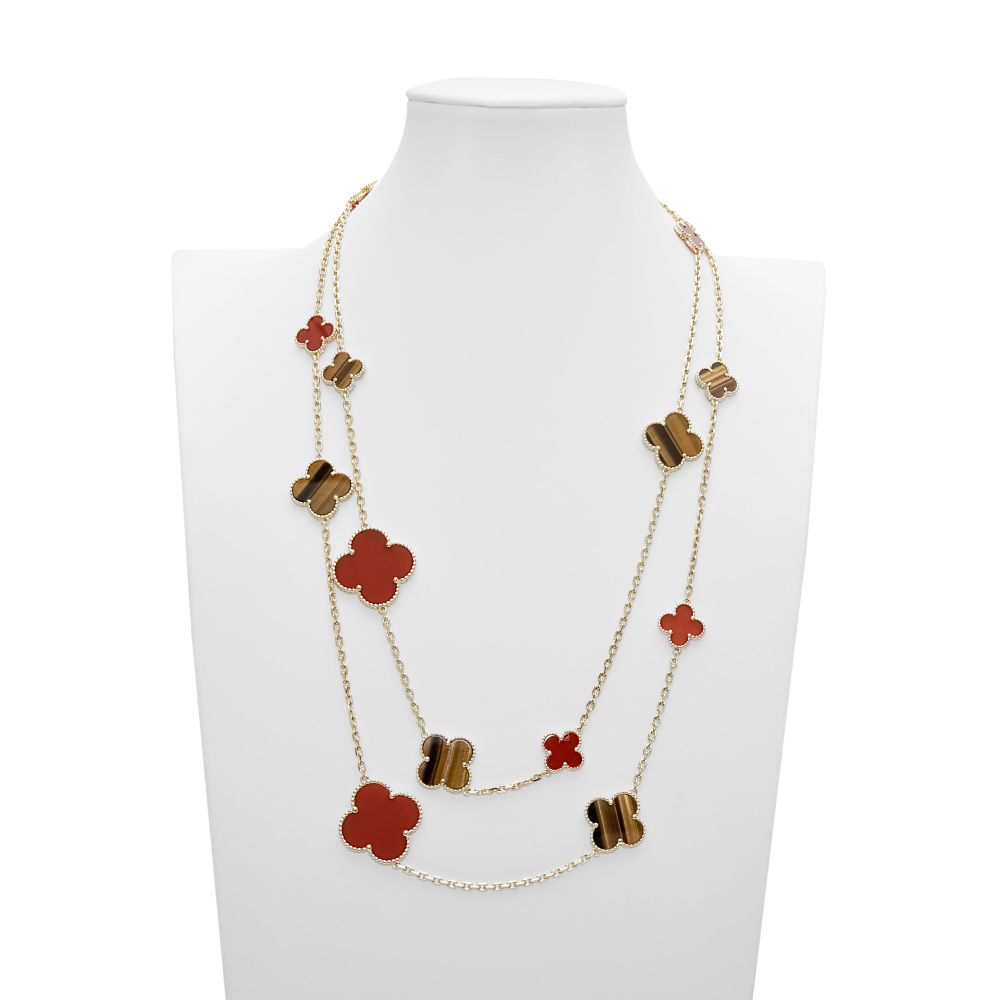 Van Cleef & Arpels Magic Alhambra 16 Motifs Necklace 18K Yellow Gold VCARN5JO00