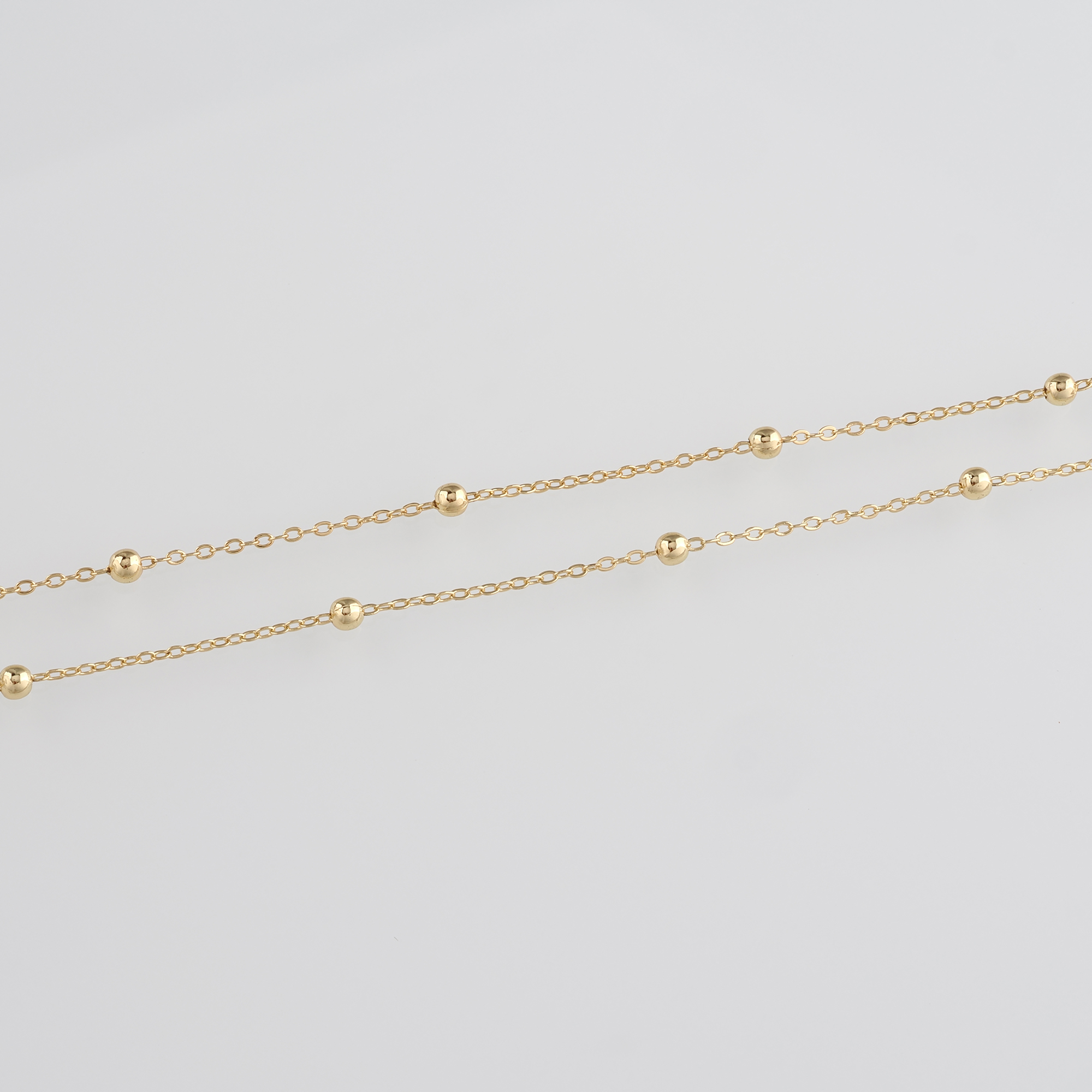 18K Gold Filled Cable Chain Necklace,Dainty Thin Link Chain,Gold Oval Chain Necklace for Women DIY Jewelry Making Supply