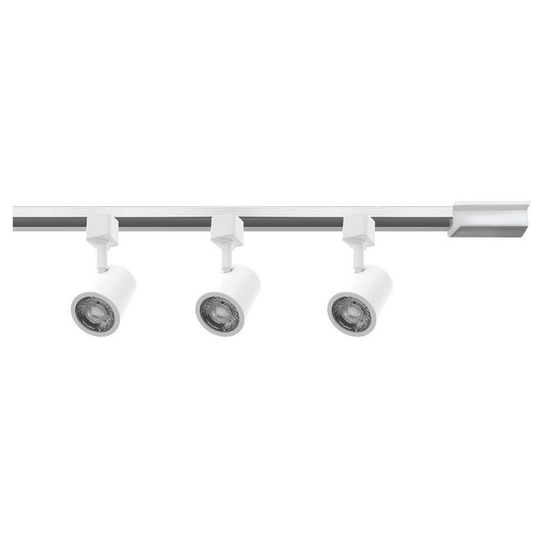 WAC Lighting H-8010/3 Charge 48 inch Long 3 Light LED Track Kit, Black