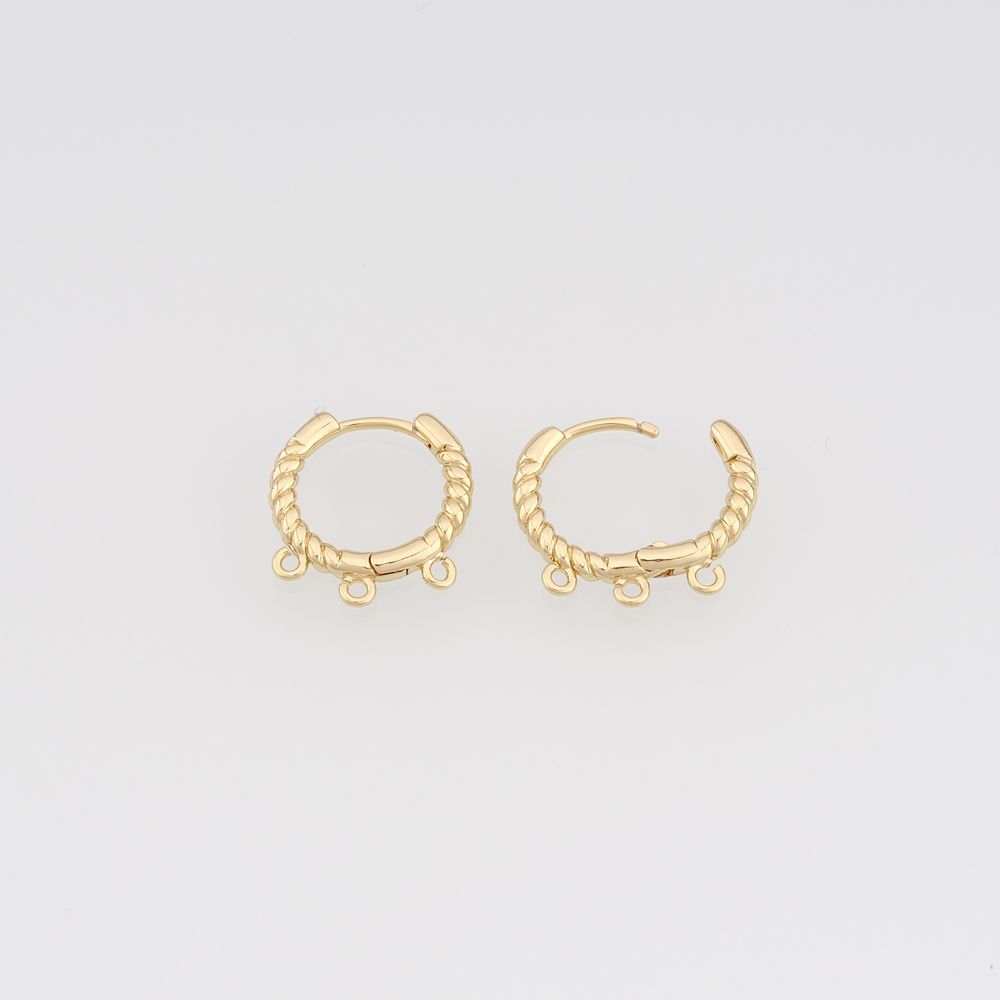 18K Gold Filled Round Hoop Earrings,Gold  Hoops,Dainty Hoops Huggie,DIY Jewelry Making Supply