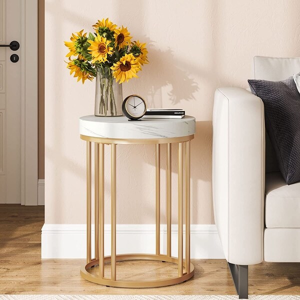 Side Table Modern Nightstand Round Side End Accent Table Bedside Table