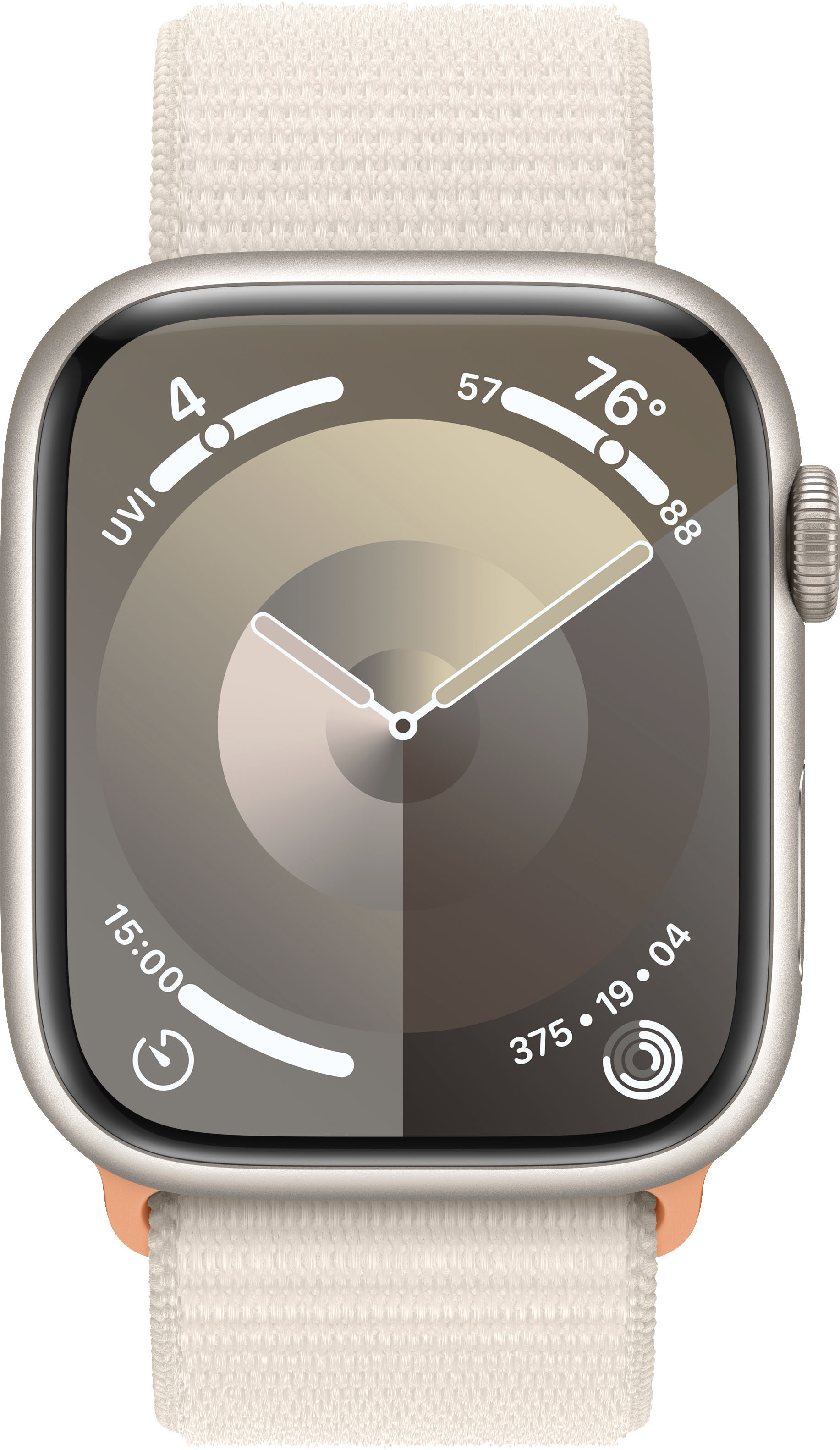 Apple Watch Series 9 GPS 45mm Aluminum Case with Starlight Sport Loop - Starlight